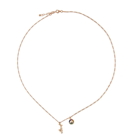 Girocollo Catenella Rue des Mille Peace&Love GRZ-501_C6_AU