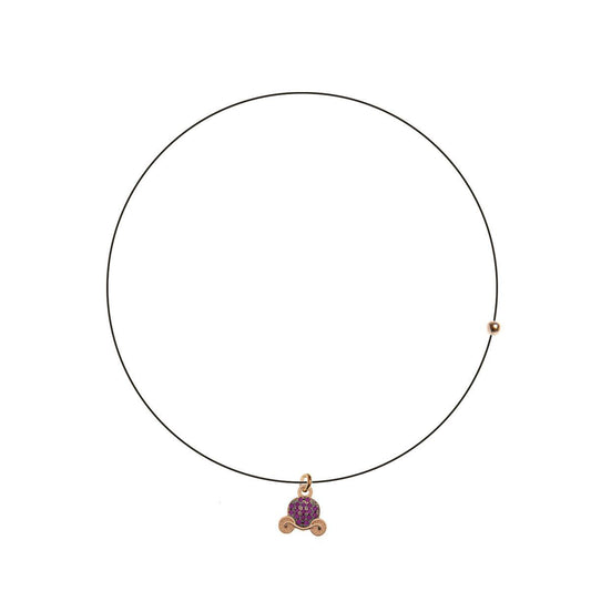 Collana Girocollo Lenza Rue des Mille Ciondolo Bocca e Zirconi GRZ-LENZA-BOCCA