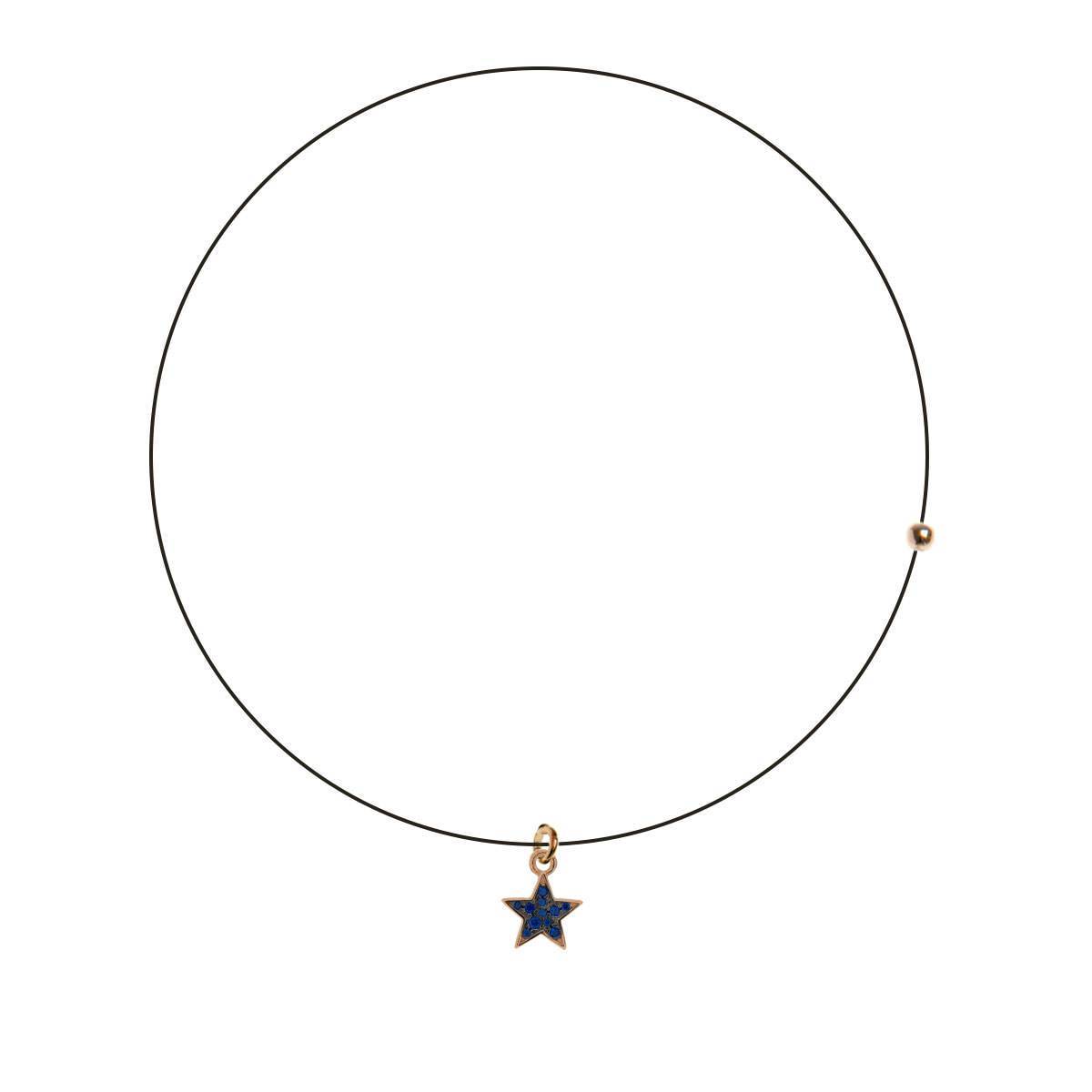 Collana Girocollo Lenza Rue des Mille Ciondolo Stella e Zirconi GRZ-LENZA_W_STE