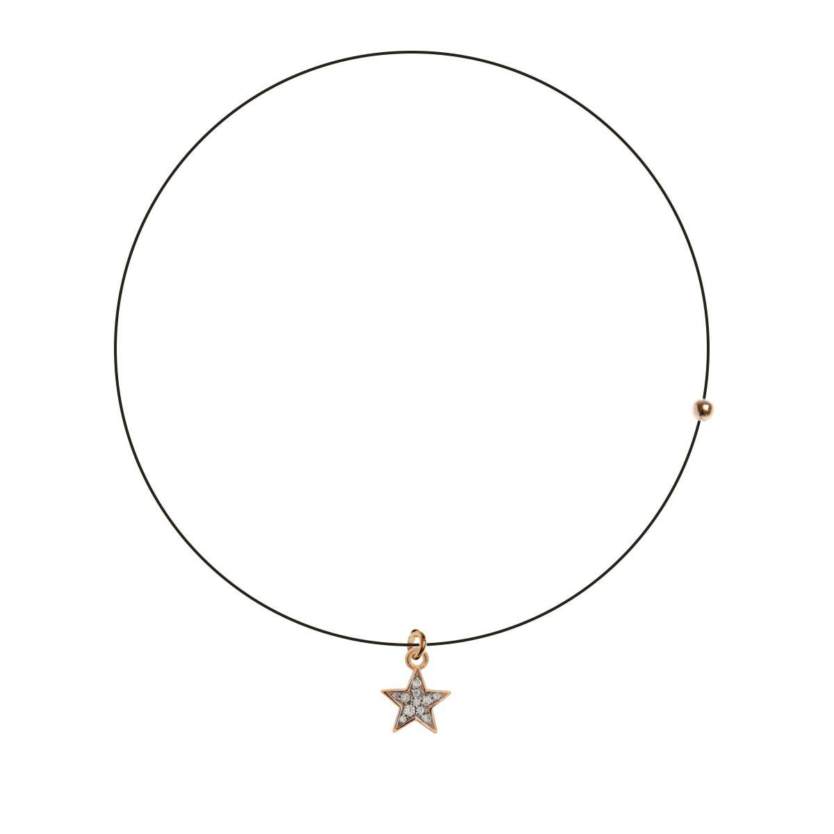 Collana Girocollo Lenza Rue des Mille Ciondolo Stella e Zirconi GRZ-LENZA_W_STE