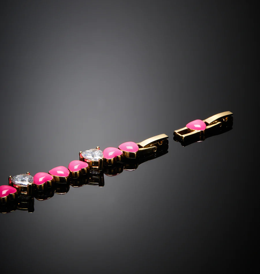 J19awd07 Cuoricinoneon Bracelet Fuchsia.3 900x