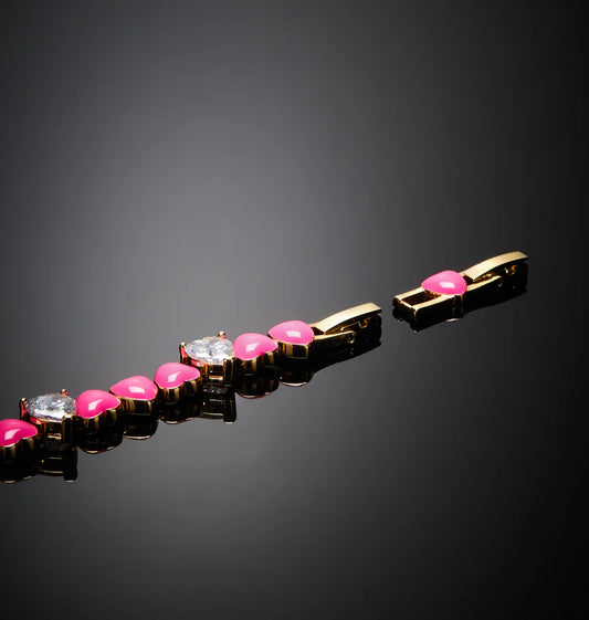 J19awd07 Cuoricinoneon Bracelet Fuchsia.3 900x