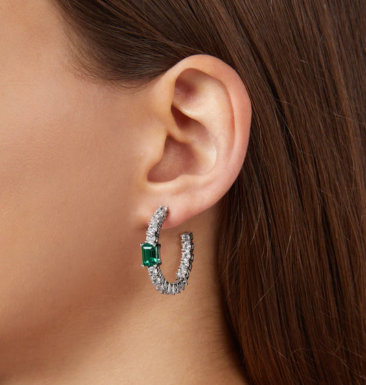 J19awj14 Emerald Earrings Silver.2 900x