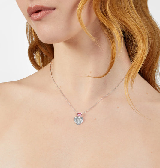 J19axd12 Silver Collana Pink.2