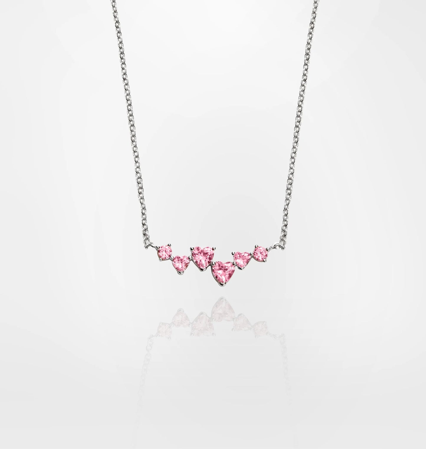J19axd16 Silver Collana Pink.1