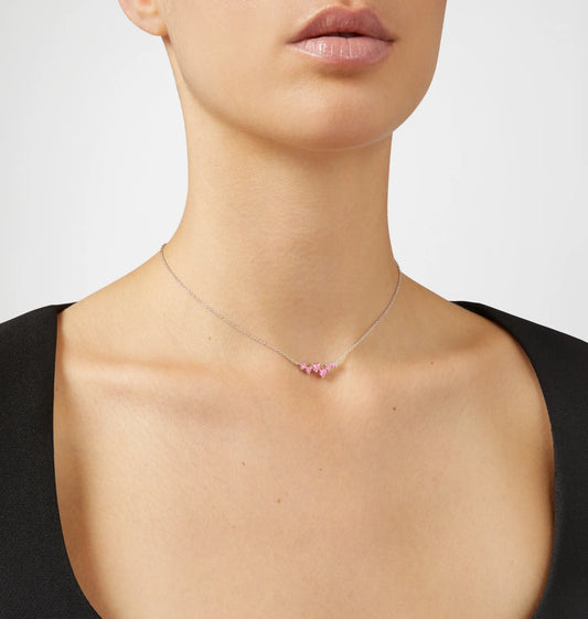 J19axd16 Silver Collana Pink.2