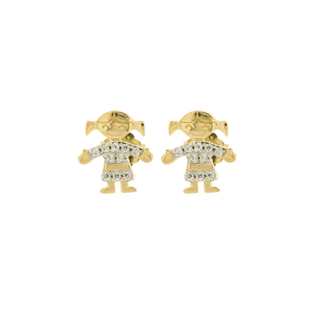 Orecchini Rue Des Mille Lobo Bimba Zirconi ORZ-007 LOB BIMBA