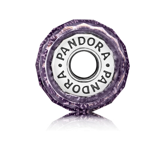 Charm Pandora Vetro Di Murano Sfaccettato Viola Scuro 791663