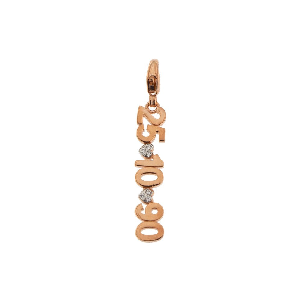 Rue Des Mille Date Pendant with Cubic Zirconia, Customizable CNZ-007-DATA