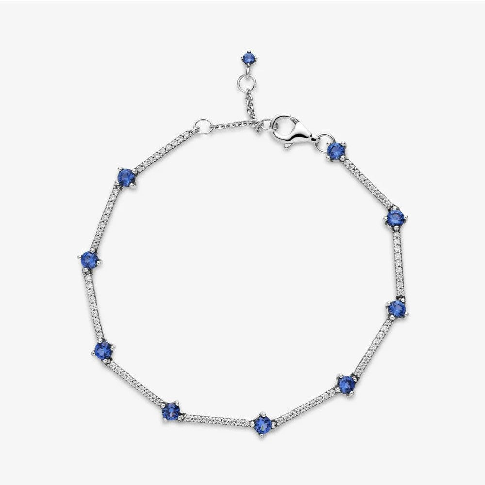 Bracciale Pandora Barre Scintillanti Blu con Pavé 599217C01