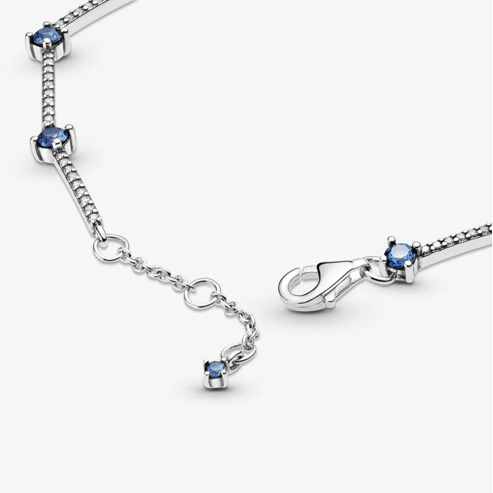 Bracciale Pandora Barre Scintillanti Blu con Pavé 599217C01