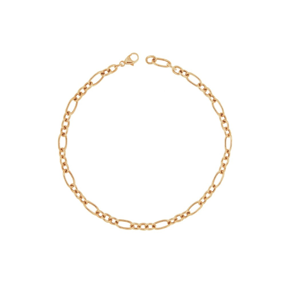 Rue Des Mille Vintage Alternating Link Bracelet BRZ-007-BASE