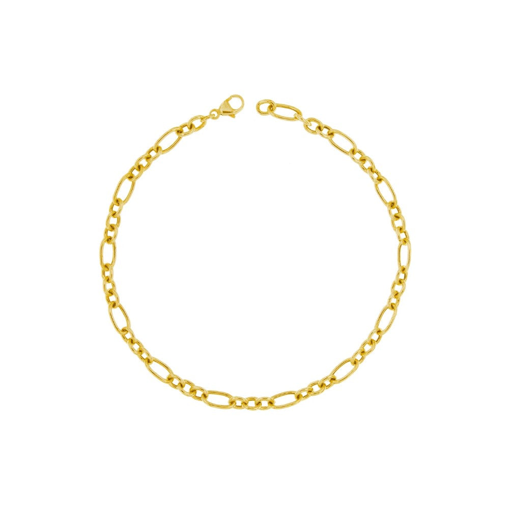 Rue Des Mille Vintage Alternating Link Bracelet BRZ-007-BASE