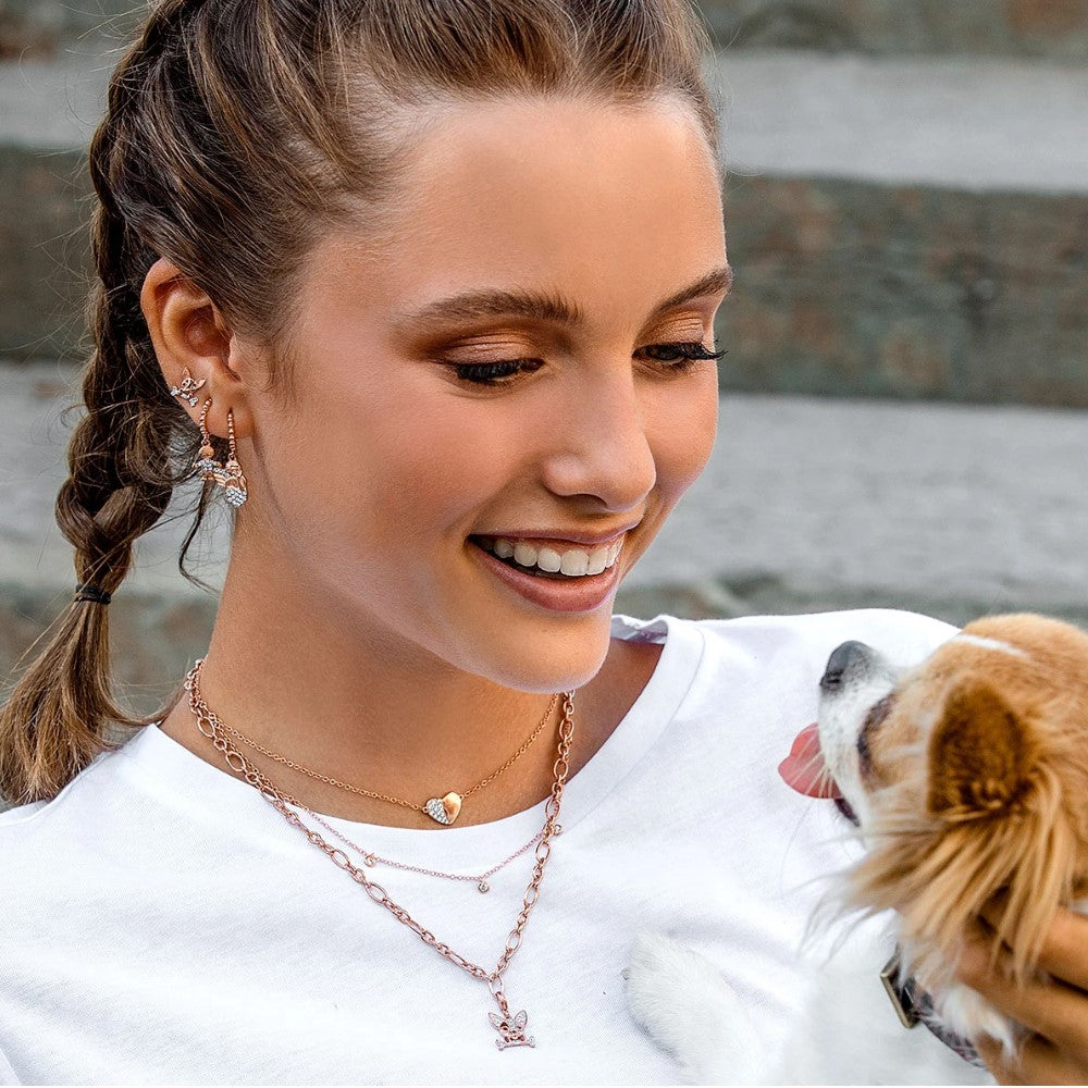 Orecchini Lobo Rue Des Mille Chihuahua Zirconi ORZ-007 LOB CHIU