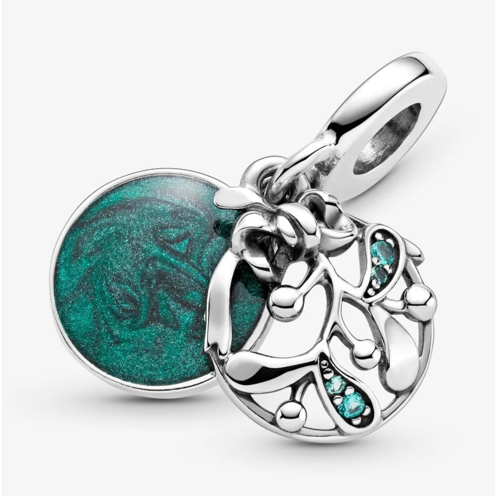 Pandora Christmas Mistletoe Pendant Charm 799229C01