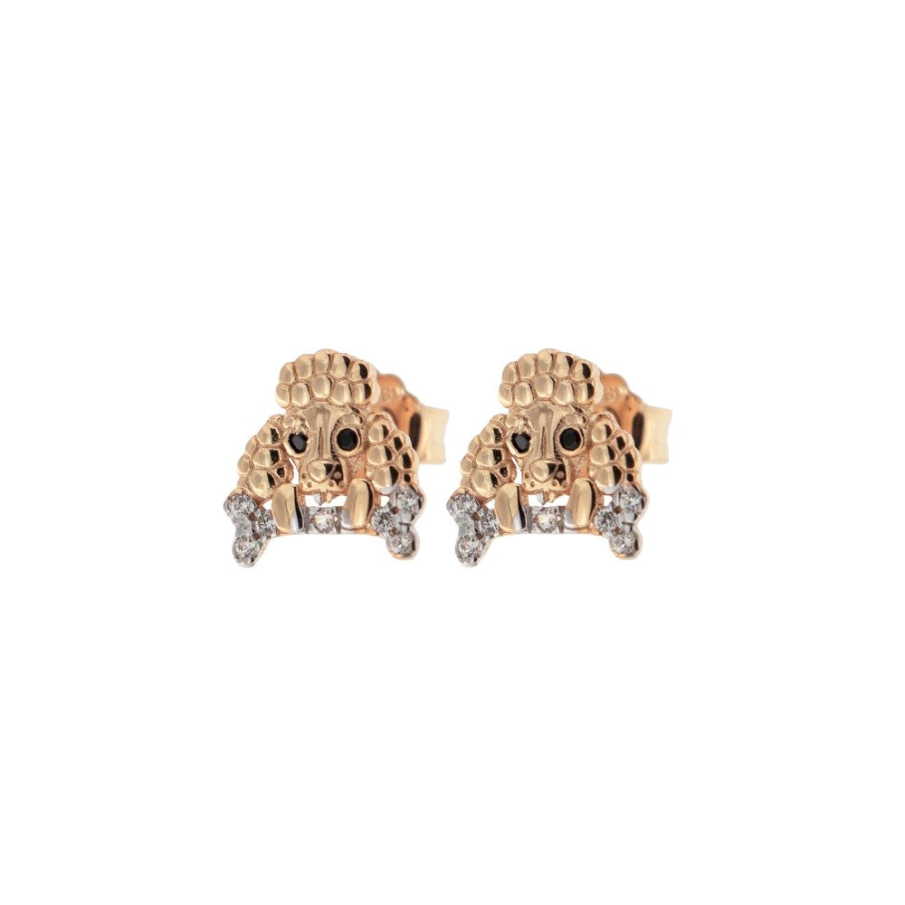 Orecchini Lobo Rue Des Mille Barboncino Zirconi ORZ-007-LOB-BARB