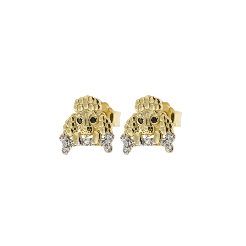 Orecchini Lobo Rue Des Mille Barboncino Zirconi ORZ-007-LOB-BARB