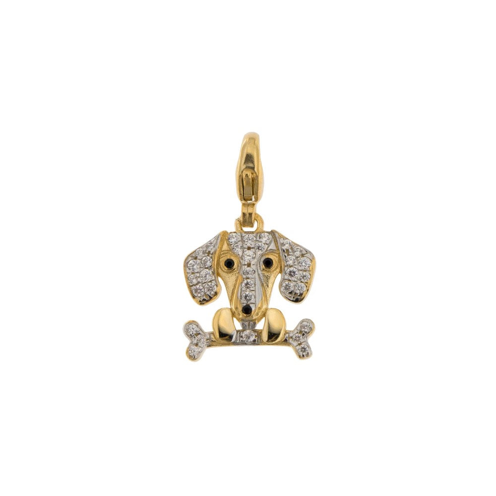 Rue Des Mille Dachshund Pendant With Zirconia CNZ-007 BAS