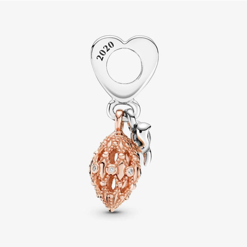 Charm Pendente Pandora Ornamento Natalizio Bicolore 789170C01