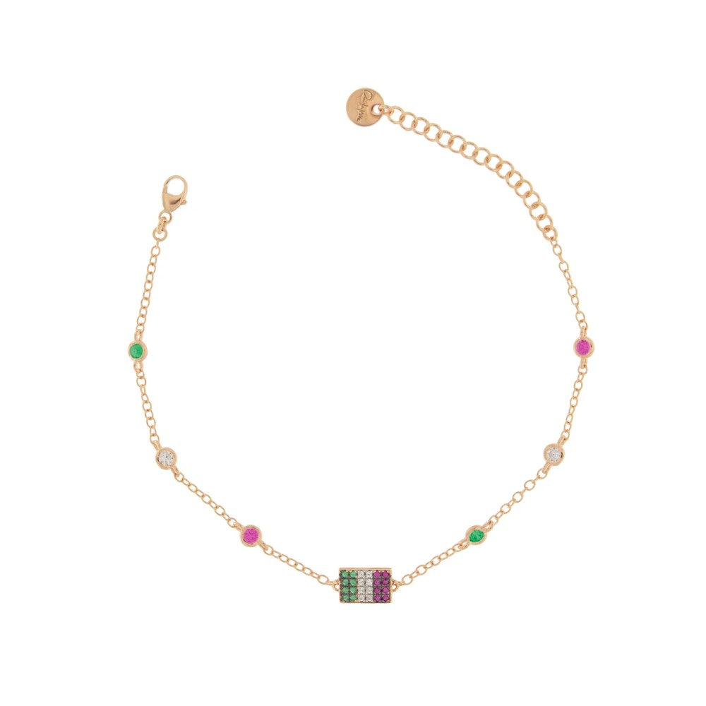 Bracciale Castoni Rue Des Mille #Italiaseibella Zirconi Colorati BRZ-007-ITA