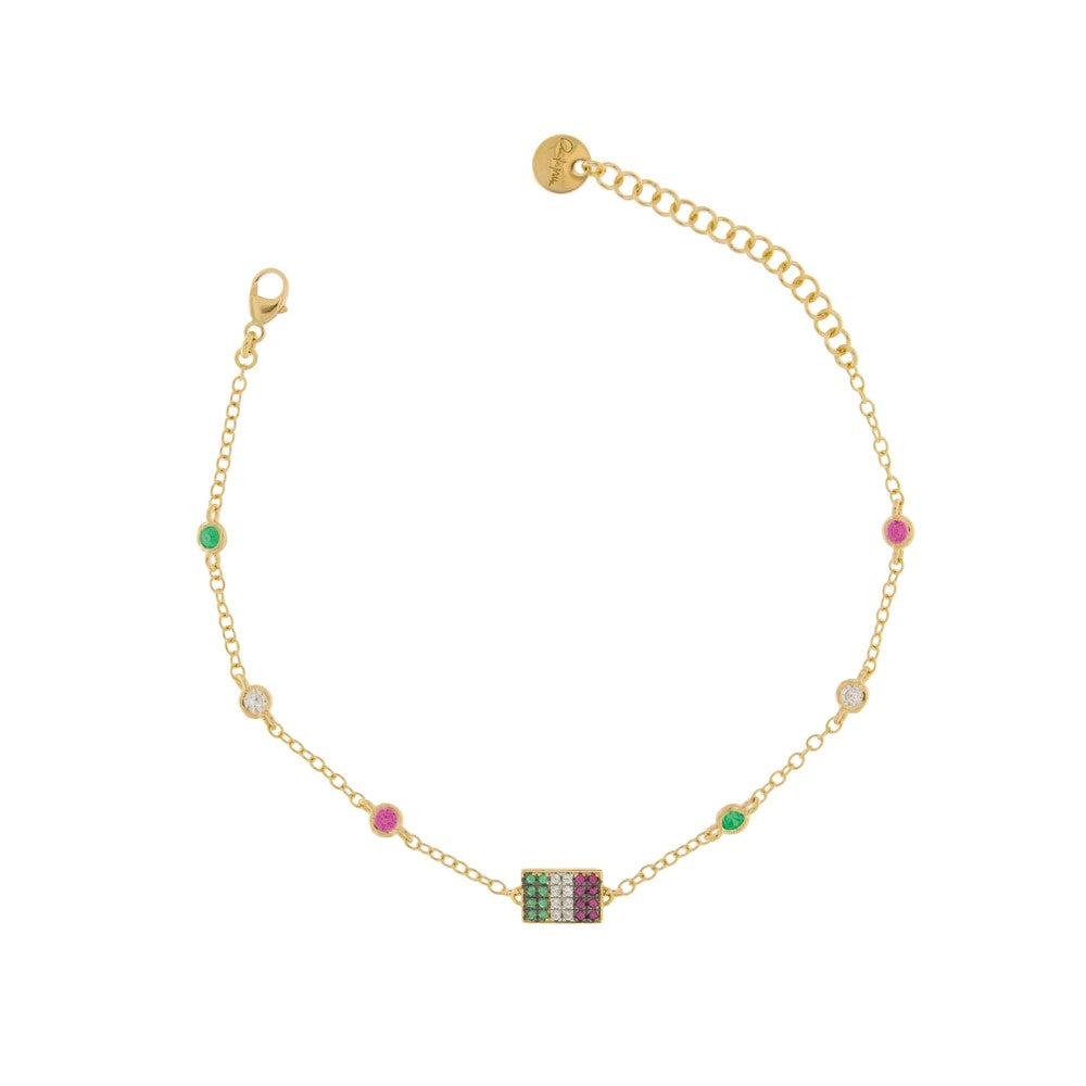 Bracciale Castoni Rue Des Mille #Italiaseibella Zirconi Colorati BRZ-007-ITA