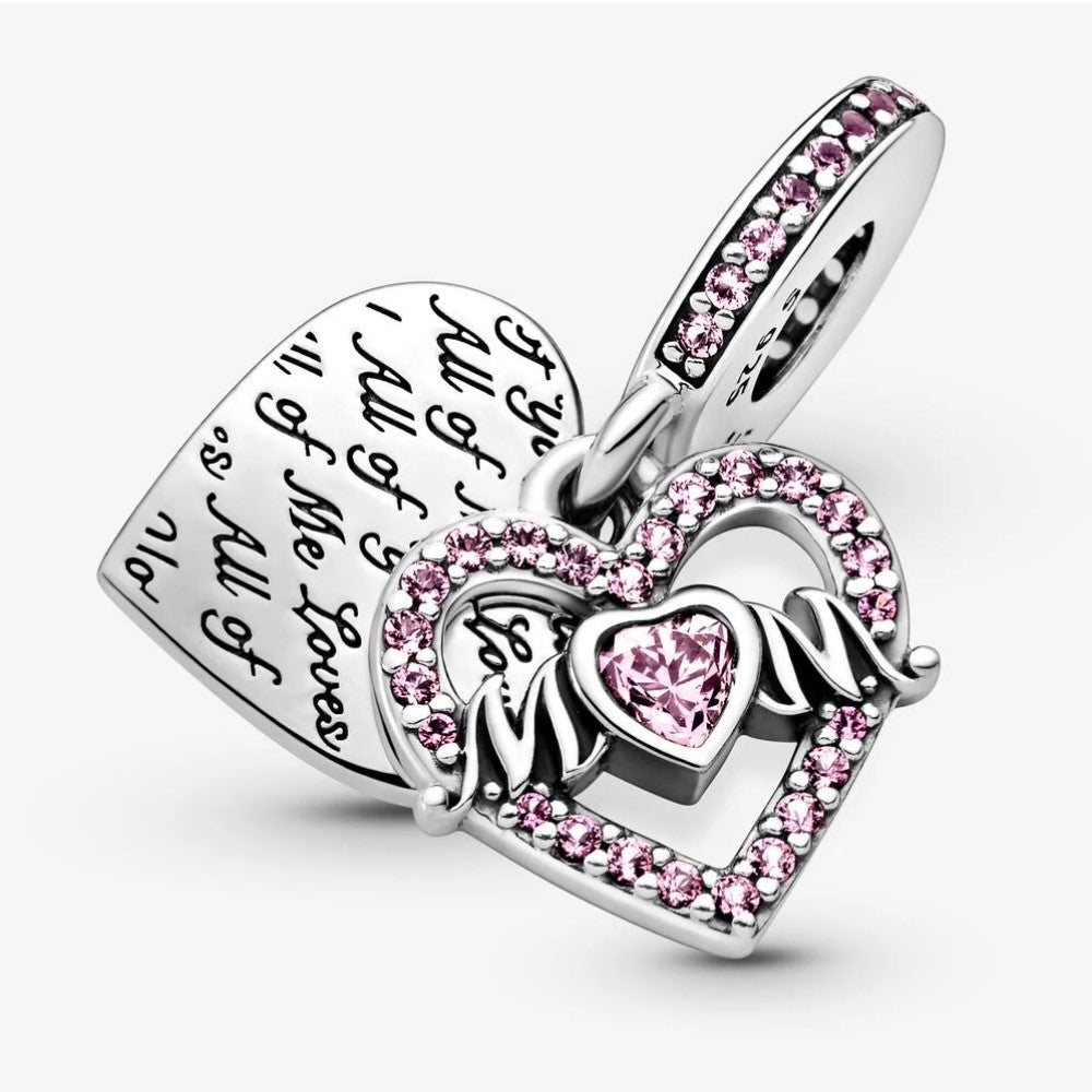 Pandora Heart and Mom Pendant Charm 799402C01