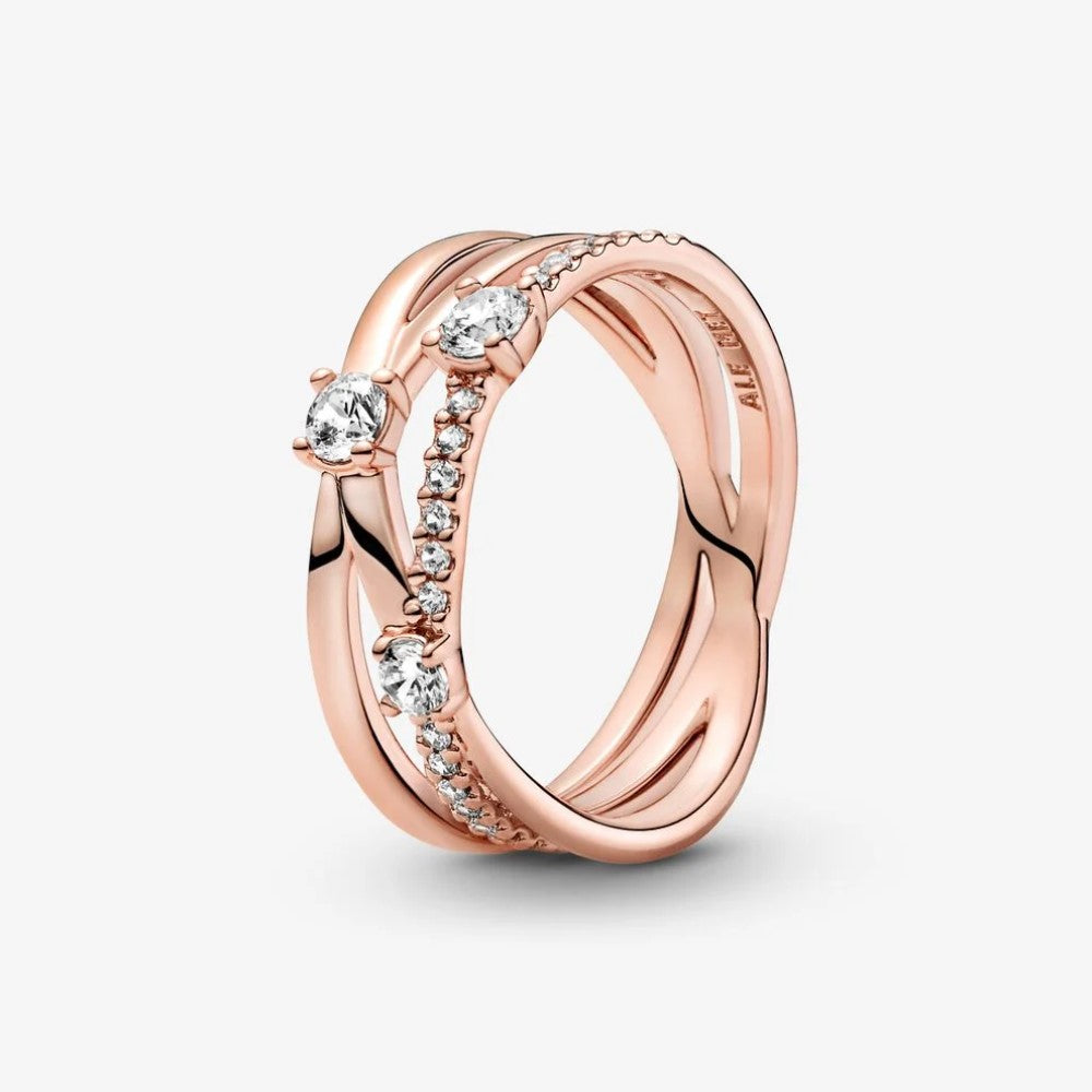 Pandora Sparkling Triple Band Ring 189400C01