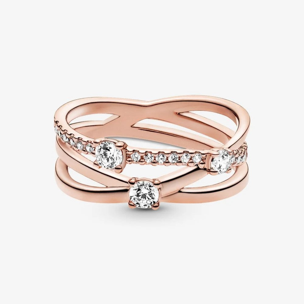 Pandora Sparkling Triple Band Ring 189400C01