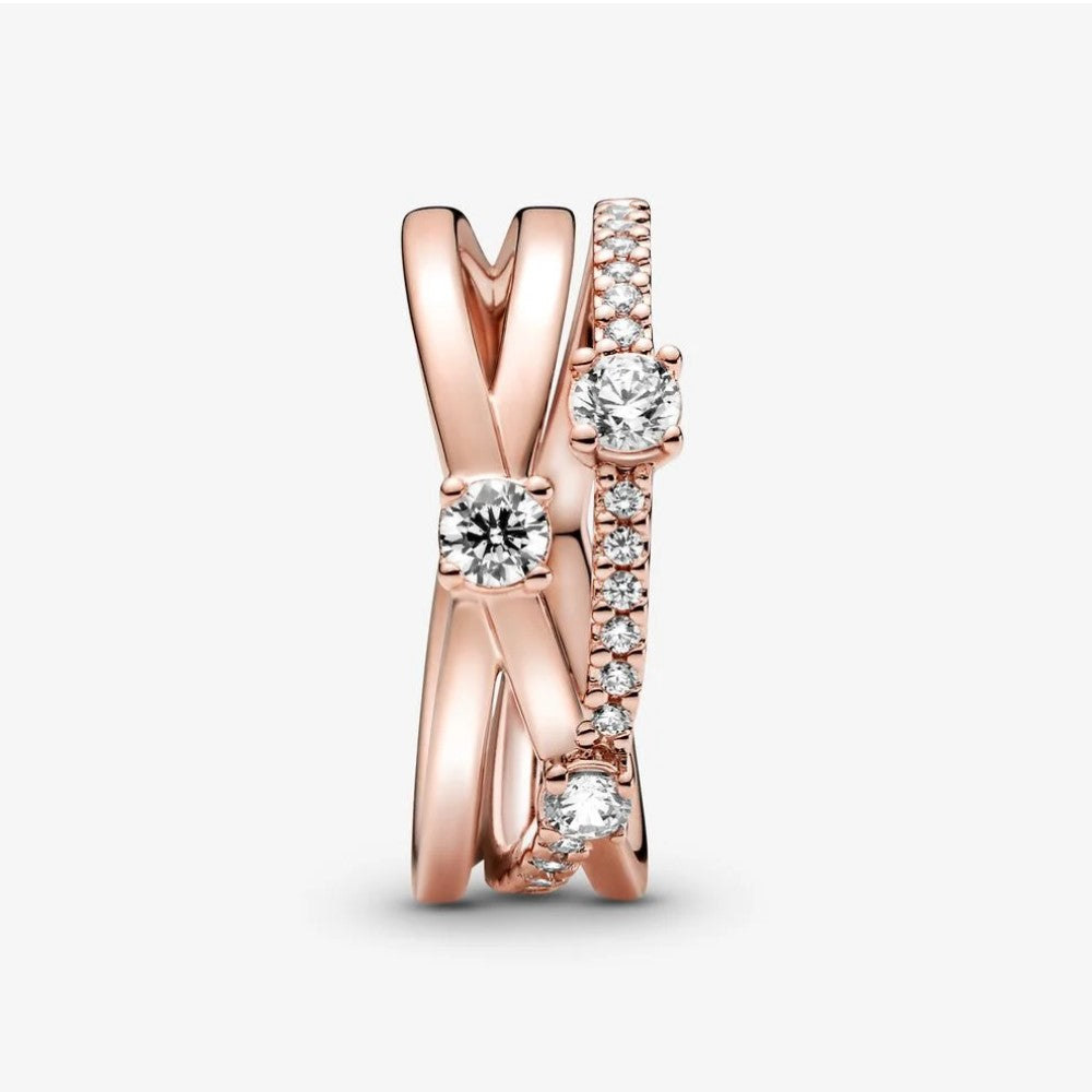 Pandora Sparkling Triple Band Ring 189400C01