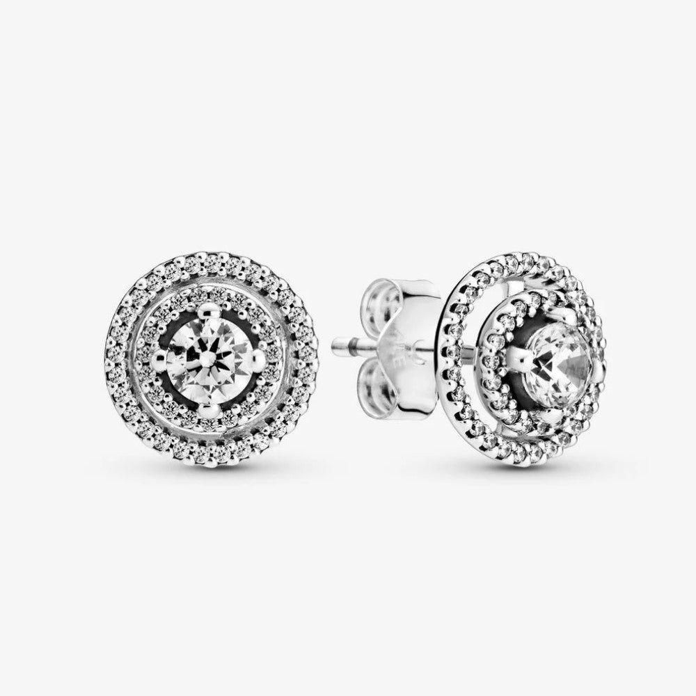 Orecchini a Lobo Pandora Doppio Punto Luce Scintillanti 299411C01