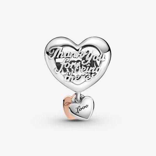 Charm Pandora a Cuore Thank You Mum 789372C00