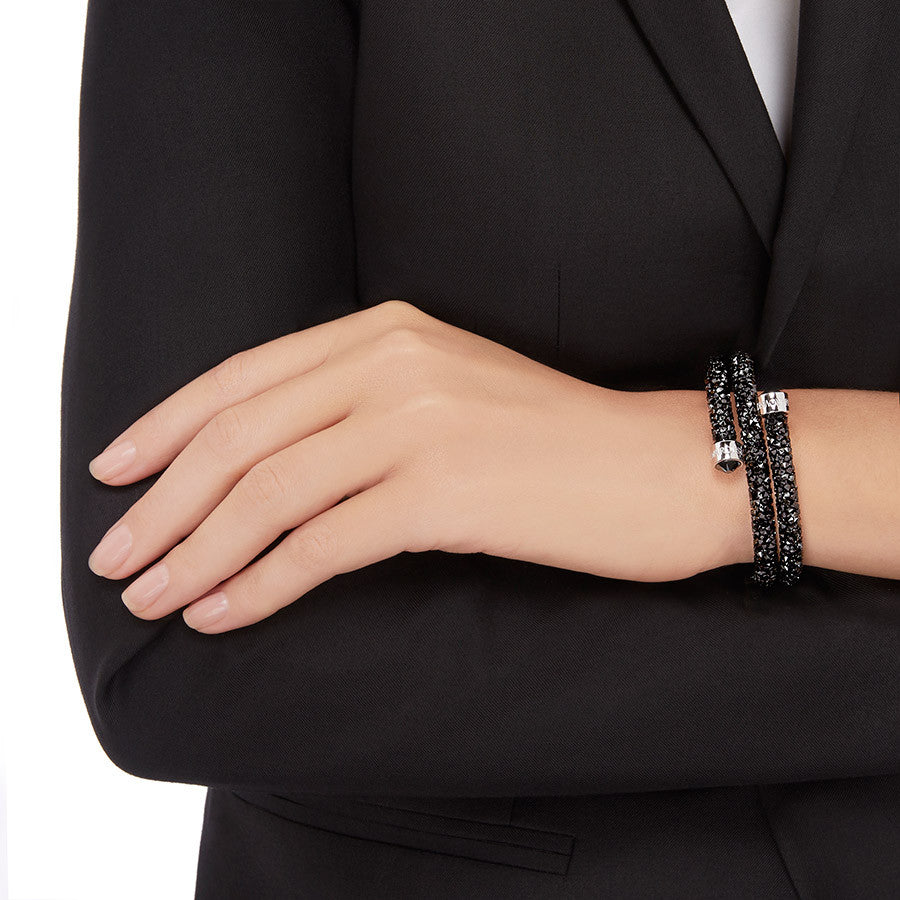 Swarovski Crystaldust Black Double Bracelet