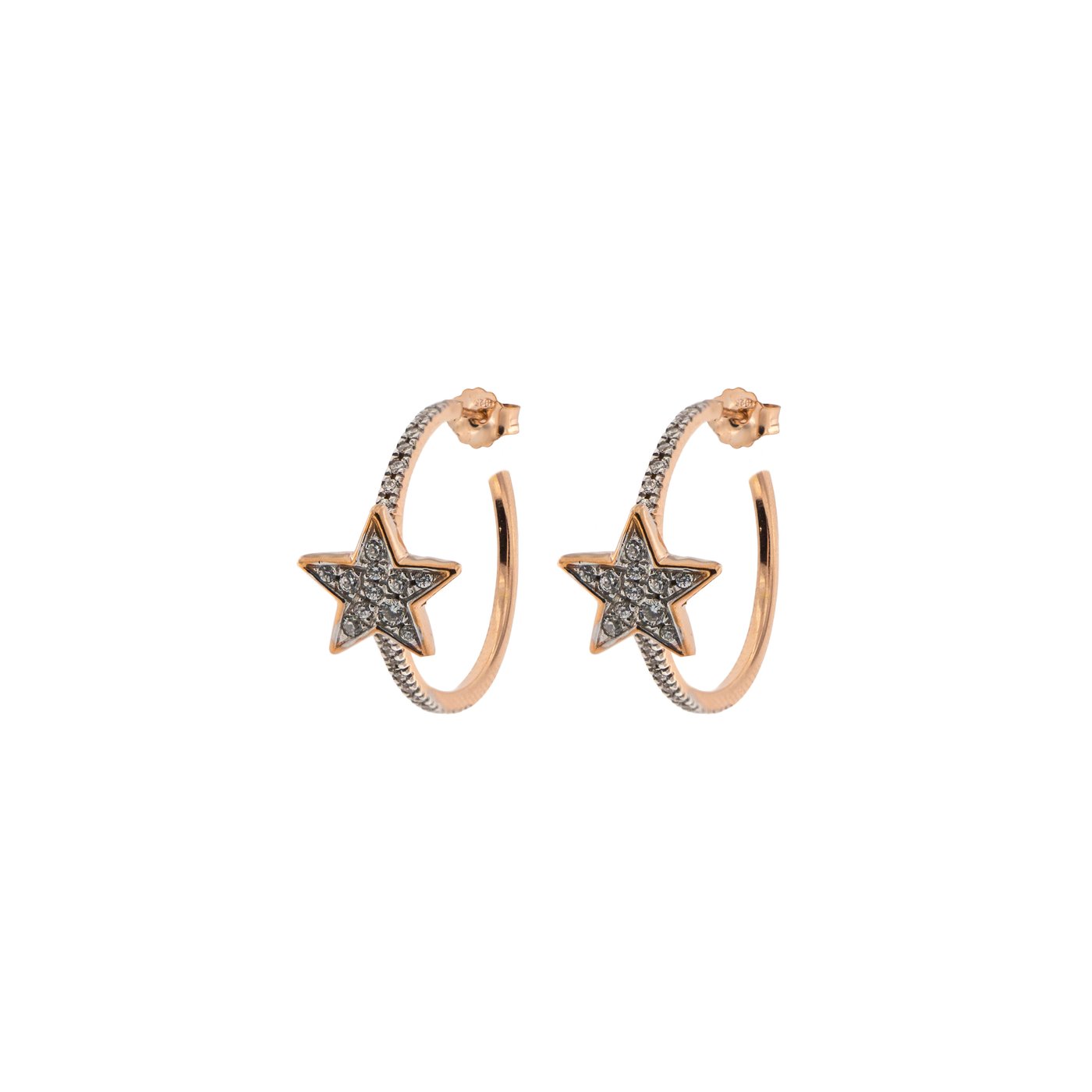 Orecchini Rue Des Mille a Cerchio Stella ORZ-004 STE