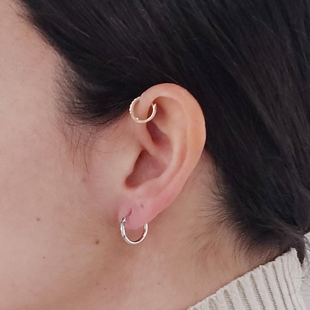 Orecchini Casadei Cerchietti Argento Diam 1,30