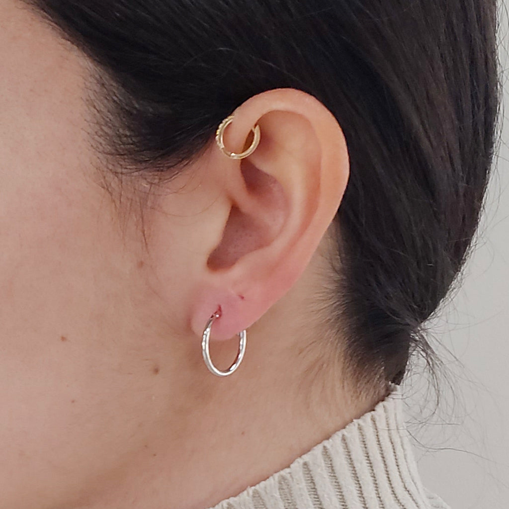 Orecchini Casadei Cerchietti Argento Diam 1,70