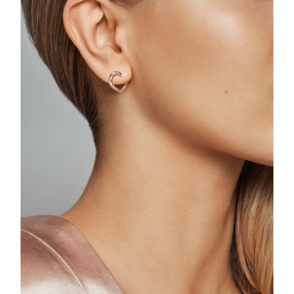 Orecchini Pandora Cuori Luminosi 287231nrpmx