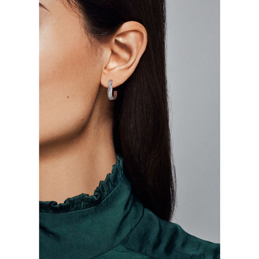 Pandora Elegant Waves Hoop Earrings 297097cz