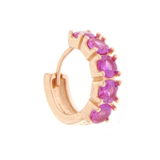 Orecchini Cerchietti Fuxia