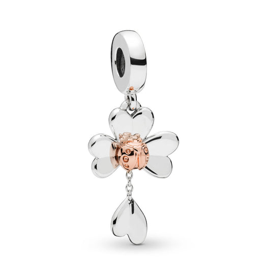 Charm Pendente Pandora Quadrifoglio & Coccinella 787877
