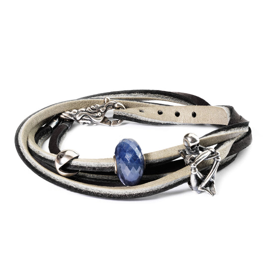 Bracciale Trollbeads Bracciale in Cuoio Nero/Grigio cm 36 TLEBR-00031