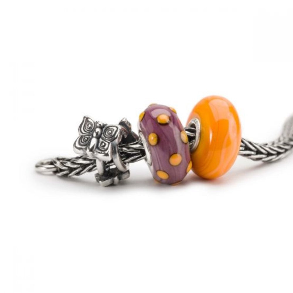 THUN Surprise Purple Glass Bead with Polka Dots by Trollbeads® - An Unexpected Gift TGLBE-20140EC