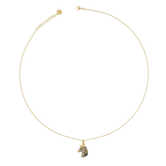 Girocollo Rue Des Mille Con Soggetto Zirconi Unicorno GRZ-007-UNI-AU