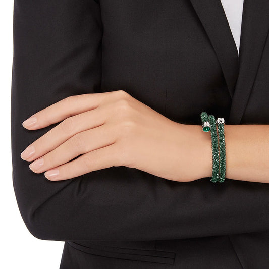 Swarovski Crystaldust Green Double Bracelet