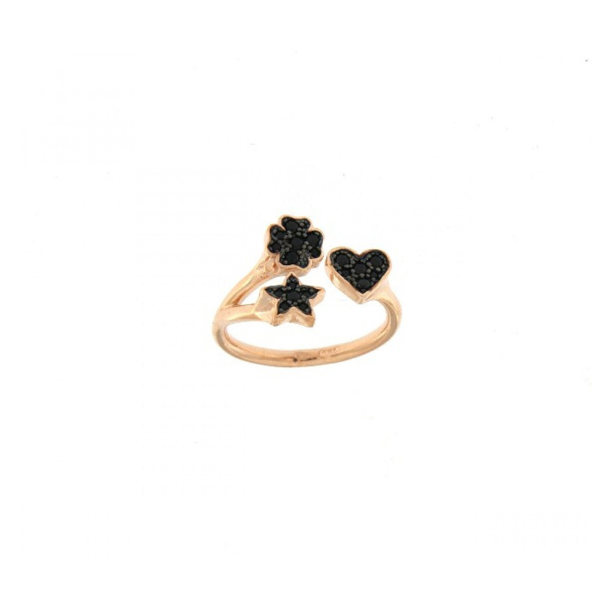 Rue des Mille Tris Open Zirconia Ring ANZ-003-W