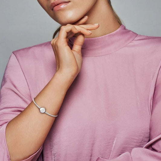 Bracciale Scintillante Pandora Moments con Maglia Snake e O Coronata 599046C01