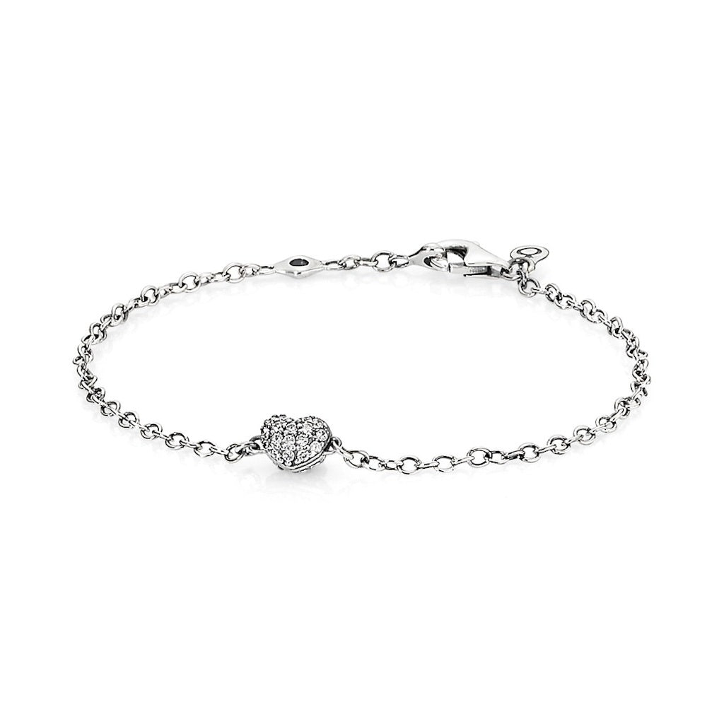 Bracciale Pandora con Cuore in Pavé 590504CZ
