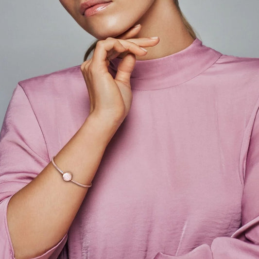 Bracciale Scintillante Pandora Moments con Maglia Snake e O Coronata 589046C01