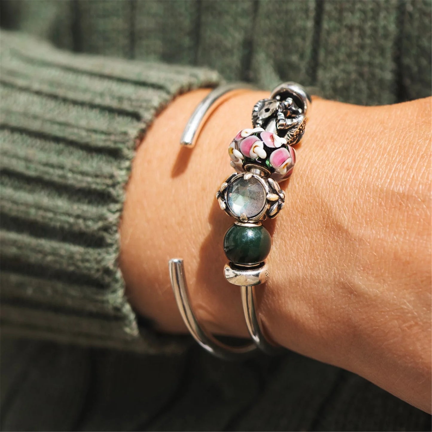 Silver Bead Ring Butterfly in Flight THUN by Trollbeads® - I Love Freedom TAGBE-10242EC