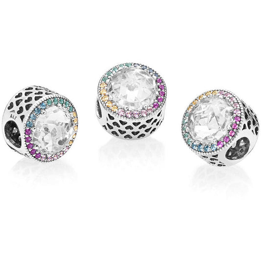 Pandora Charm cuore radioso arcobaleno 791725CZMX