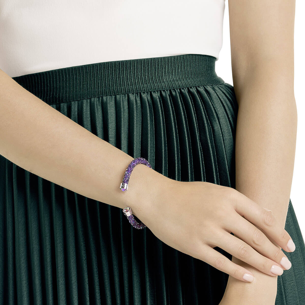 Bracciale Rigido Swarovski Crystaldust Viola